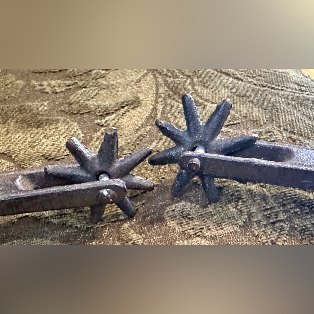 Two Rustic Metal Spurs - Picture 4 of 5